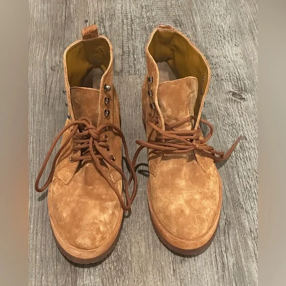 Jenni Kayne Brown Lace Up Boots - Picture 3 of 15